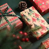 Golden powder cartoon Christmas wrapping paper gift box